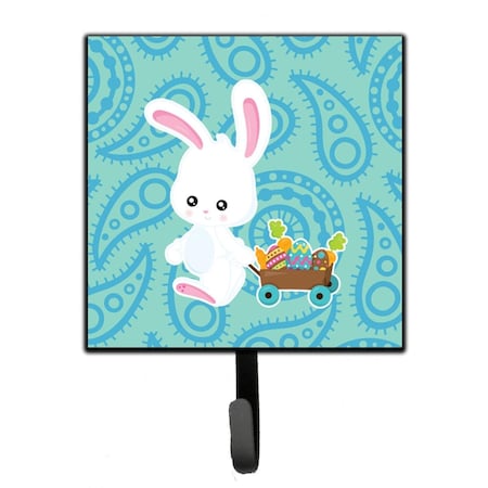 Carolines Treasures Easter Rabbit Paisley Blue Leash or Key Holder BB6898SH4
